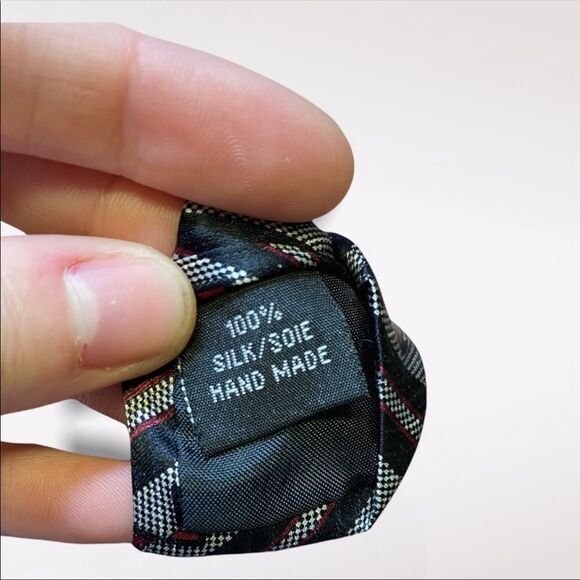 ALEXANDER JULIAN | Diamond And Stripes Silk Tie - Picture 3 of 4